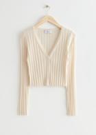 Other Stories Fitted Knit Cardigan - White