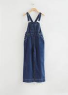 Other Stories Relaxed Denim Dungarees - Blue