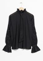 Other Stories Tie Detail Blouse - Black