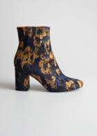 Other Stories Jacquard Ankle Boots - Blue
