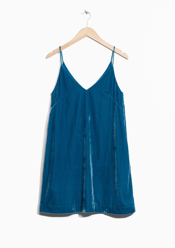 Other Stories Strap Velvet Dress