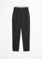 Other Stories High Waisted Tapered Trousers - Black