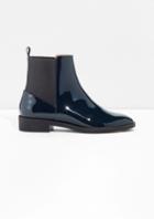 Other Stories Chelsea Lacquer Leather Boots