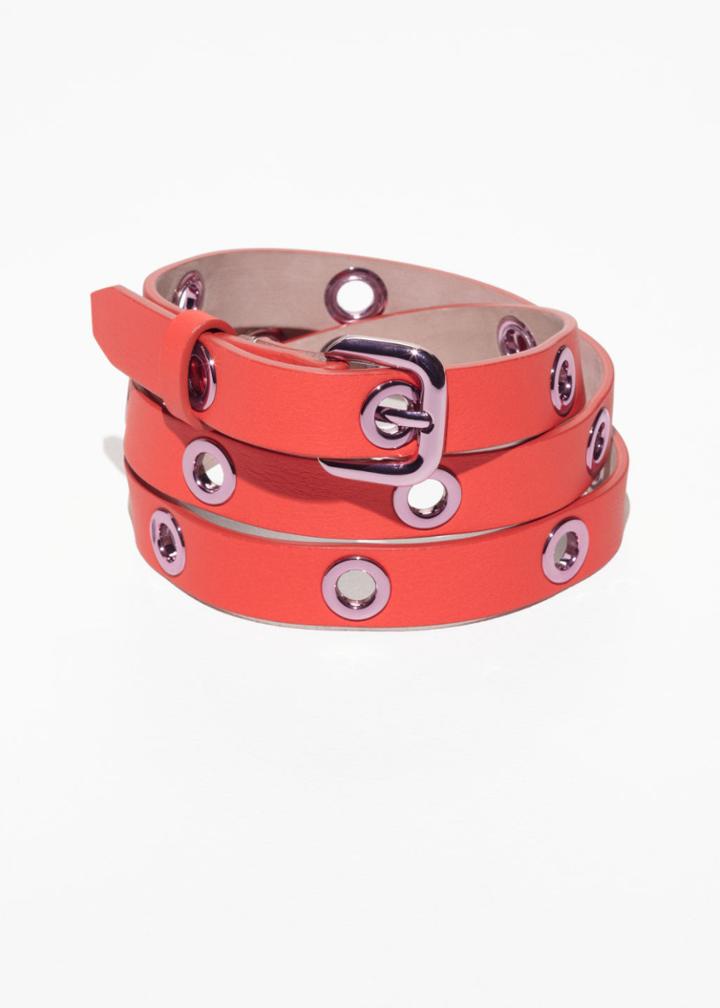 Other Stories Grommet Belt - Red