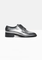 Other Stories Metallic Lace Up Leather Shoe