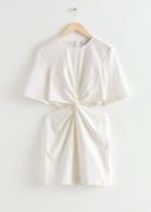 Other Stories Cut-out Waist Mini Dress - White