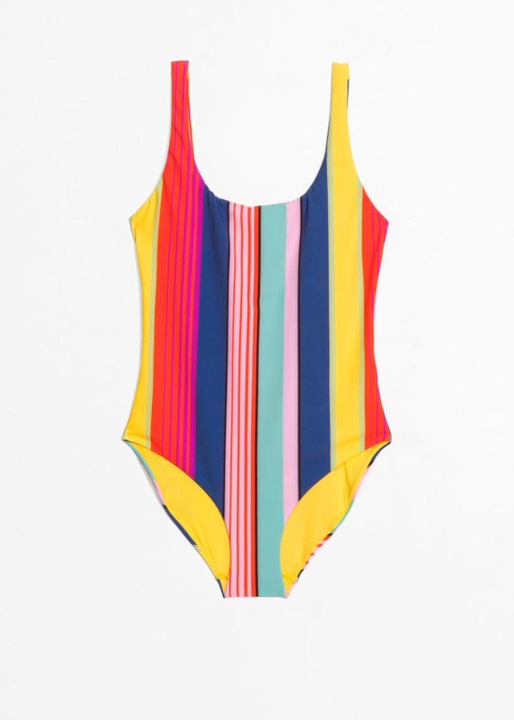 Other Stories Scoop Back Swimsuit - Orange