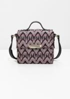 Other Stories Structured Jacquard Crossbody Bag - Pink