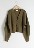 Other Stories Cropped Cardigan - Green