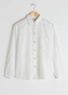 Other Stories Lyocell Button Up Shirt - White