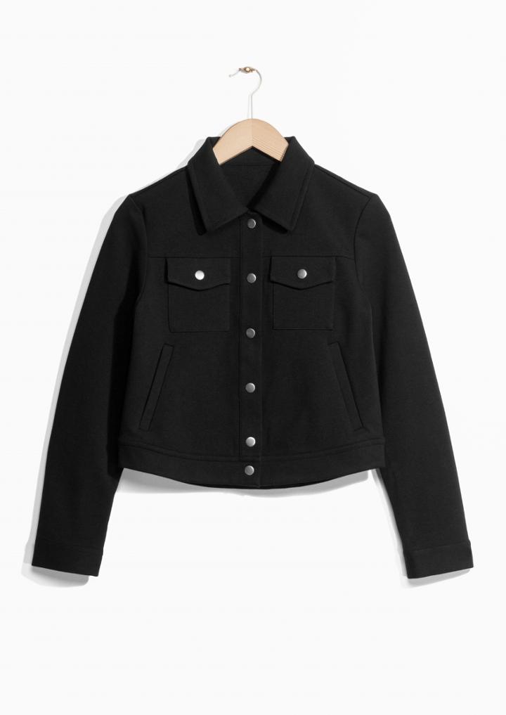 Other Stories Cropped Buttoned Jacket