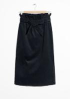 Other Stories Belted Corduroy Skirt - Black