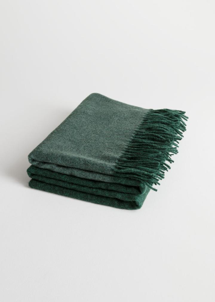 Other Stories Oversized Striped Scarf - Turquoise