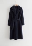 Other Stories Relaxed Alpaca Blend Coat - Blue