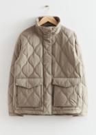 Other Stories Wave Quilted Jacket - Brown