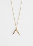 Other Stories Duo Bar Charm Necklace - Gold