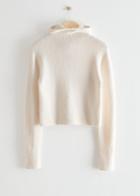 Other Stories Fitted Hooded Knit Jumper - White