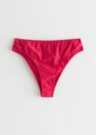Other Stories High Cut Bikini Bottoms - Red