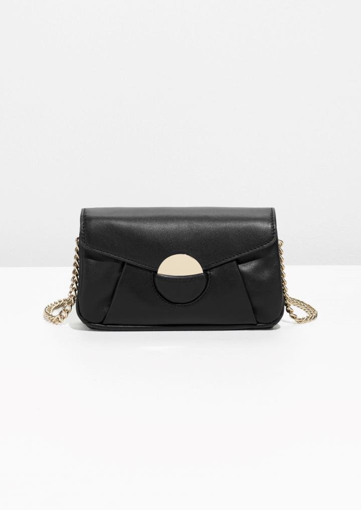 Other Stories Circle Detail Leather Mini Bag