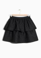 Other Stories Jacquard Ruffle Skirt