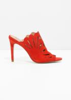 Other Stories Petal Cutout Stiletto Sandals - Red