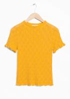 Other Stories Ruffle Knit Top - Yellow