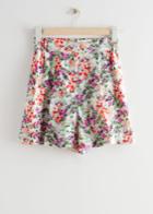 Other Stories Wide Floral Print Shorts - Pink