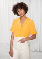 Other Stories Tropical Flower Button Up - Yellow