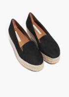 Other Stories Suede Platform Espadrilles - Black