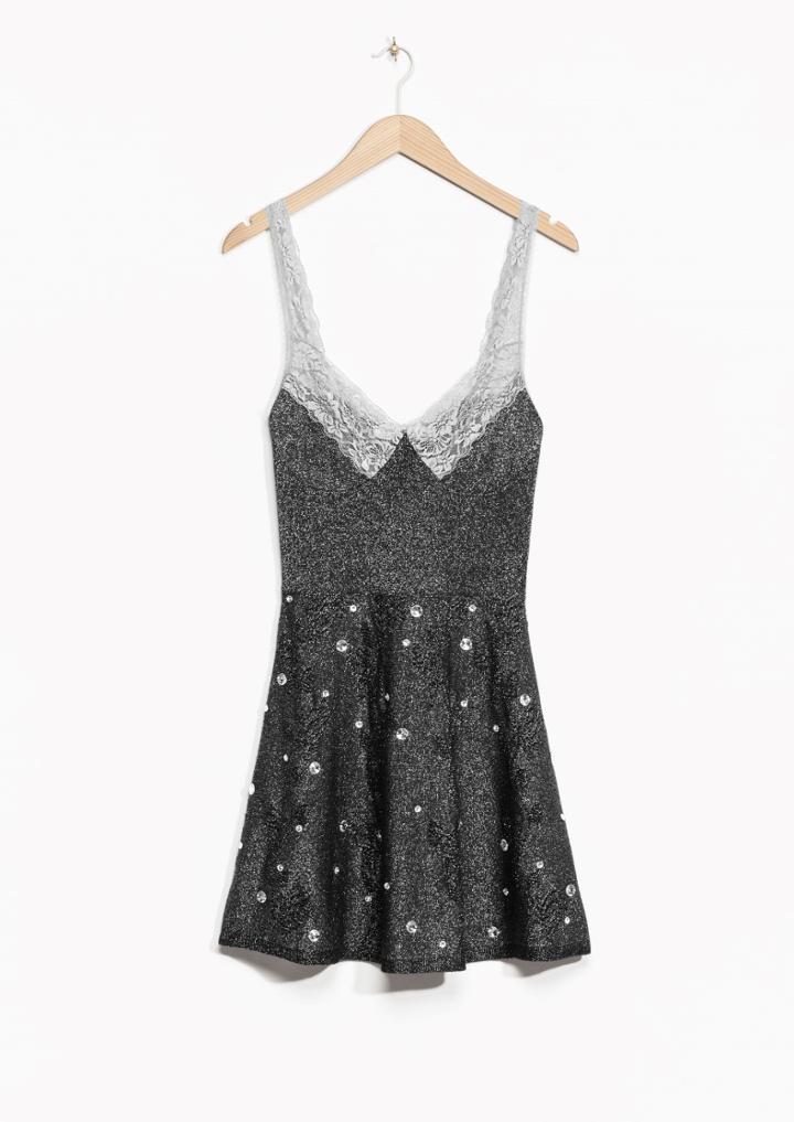Other Stories Rodarte Lace-trimmed Lurex Dress