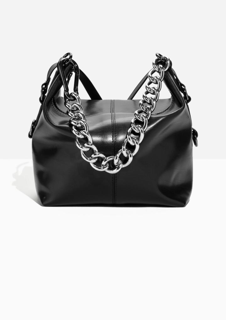 Other Stories Chunky Chain Leather Duffle
