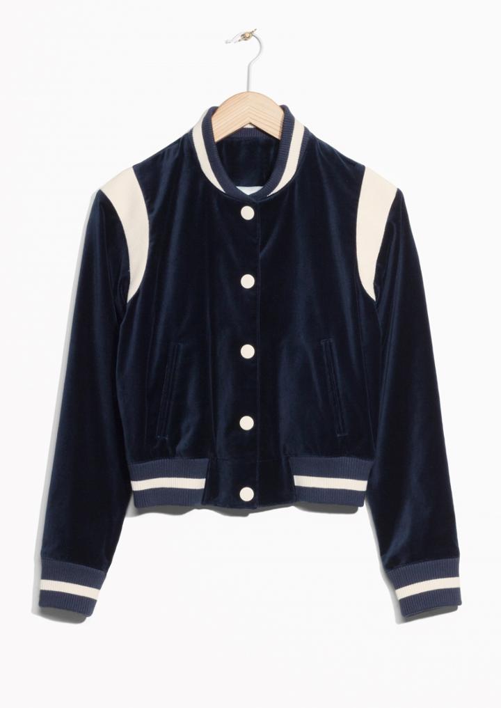 Other Stories Velvet Varsity Bomber