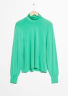 Other Stories Stretch Turtleneck Top - Green