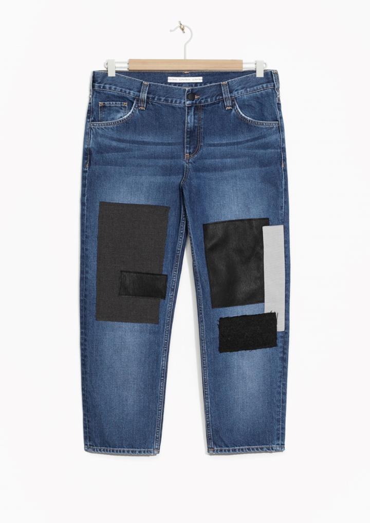Other Stories Patched Denim Jeans