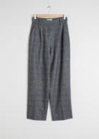 Other Stories Tailored Straight Trousers - Grey
