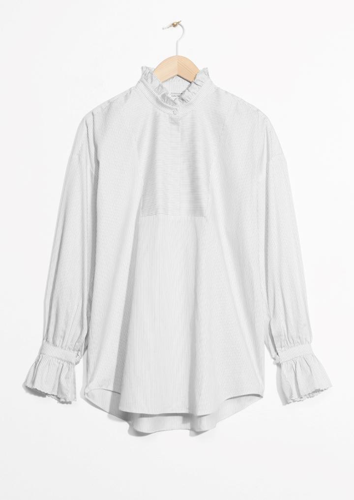 Other Stories Scallop Edge Blouse