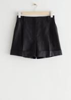 Other Stories Tailored Linen Shorts - Black