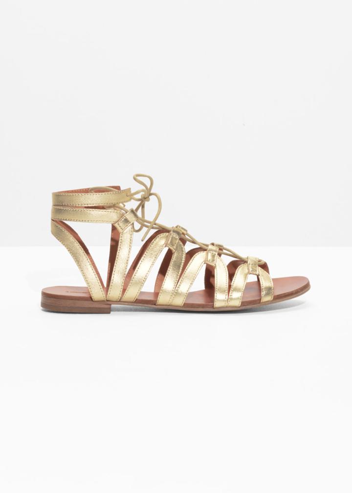Other Stories Lacing Sandals - Gold