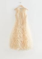 Other Stories Voluminous Allover Ruffle Dress - Beige