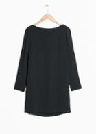 Other Stories Back Button Dress - Black