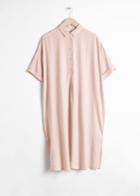 Other Stories Oversized Shirt Dress - Beige