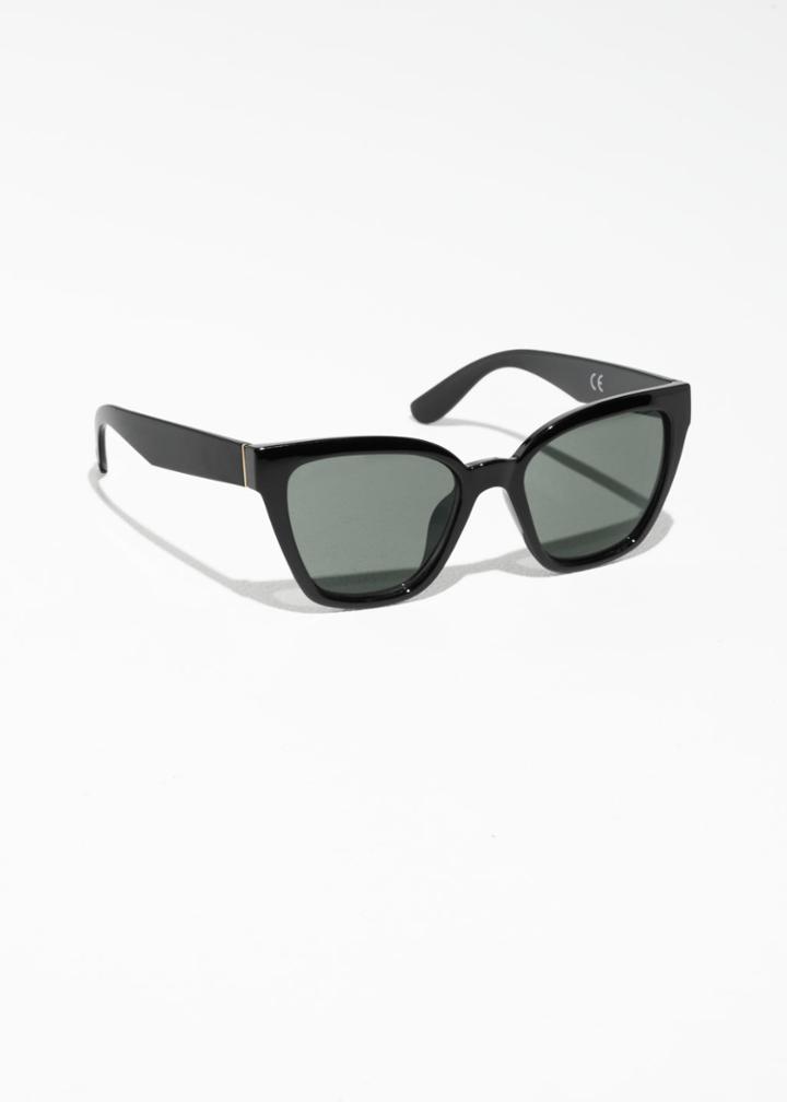 Other Stories Cat Eye Sunglasses - Black