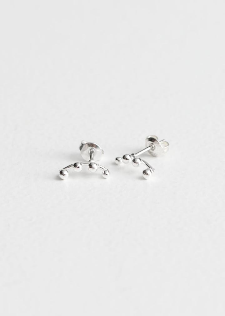 Other Stories Four Ball Stud Earrings - Silver