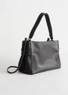 Other Stories Leather Tote Bag - Black