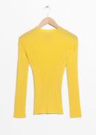 Other Stories Fitted Mock Neck Top - Yellow