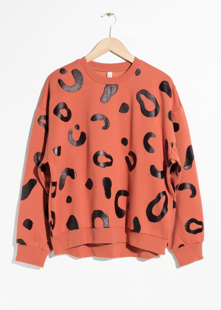 Other Stories Leopard Sweater - Orange