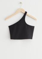 Other Stories Asymmetric One-shoulder Top - Black