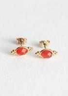 Other Stories Oval Stud Earrings - Orange
