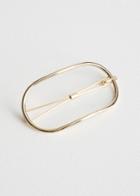 Other Stories Open-frame Hair Clip - Gold