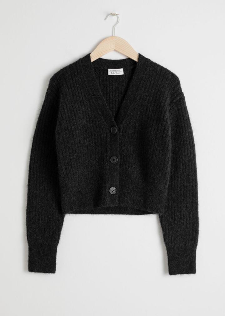 Other Stories Wool Blend Cardigan - Black